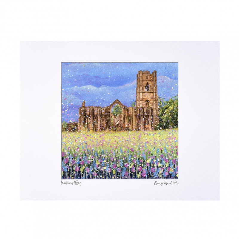 Fountains Abbey Limited Edition Print with Mount